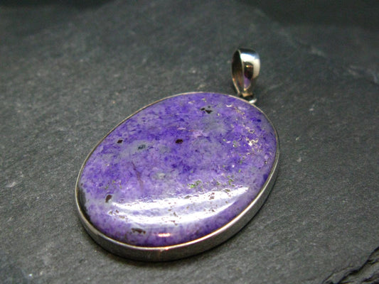 Sugilite Silver Pendant From South Africa - 1.9"