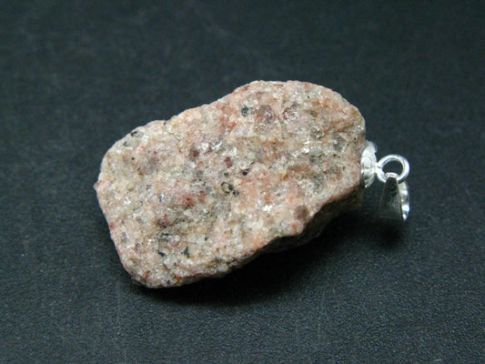 Rosophia Stone Silver Pendant From Rocky Mountains - 1.2" - 5.1 Grams