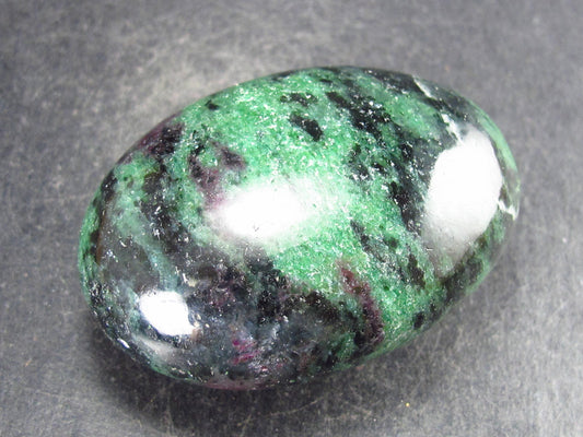Ruby In Zoisite Tumbled Stone From Tanzania - 1.9" - 65.5 Grams