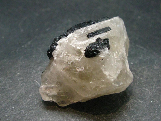 Fine Black Tourmaline In Quartz Crystal From Brazil - 1.8"