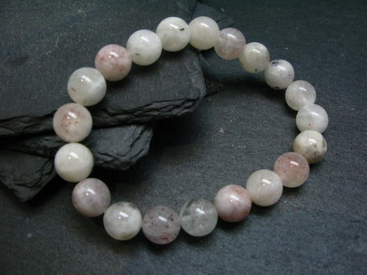 Sunstone Genuine Bracelet ~ 7 Inches ~ 10mm Round Beads