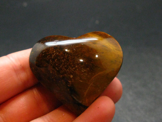 Tiger Eye Heart From Brazil - 1.5"