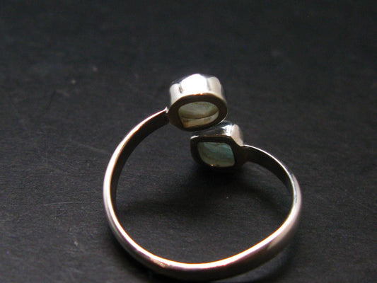 Blue Zircon Ring 925 Silver from Cambodia - Size 9