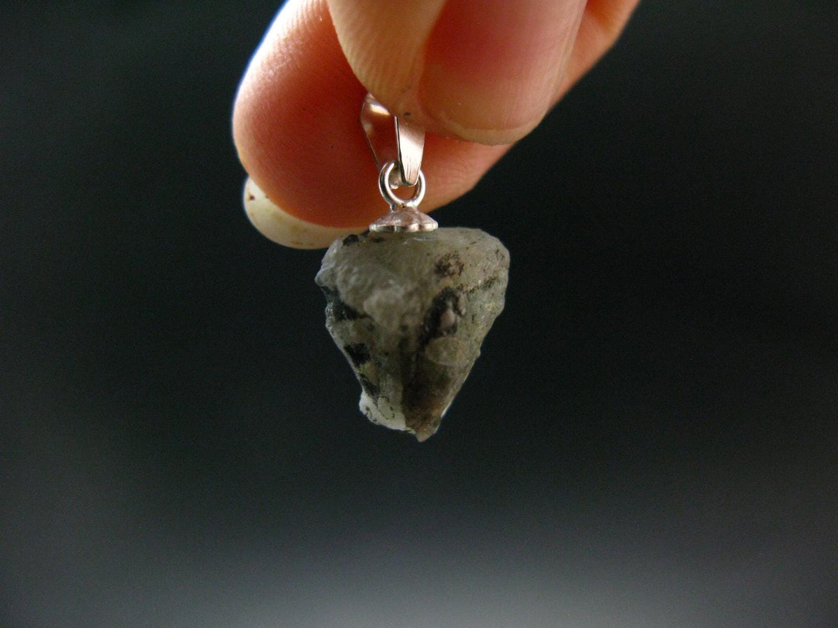 Phenakite Phenacite Crystal Silver Pendant From Russia - 0.7" - 1.76 Grams