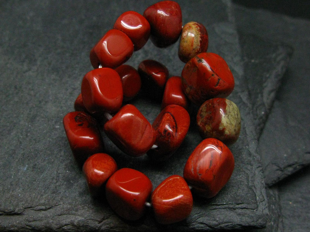 Red Jasper Genuine Bracelet ~ 7 Inches ~ 10mm Tumbled Beads