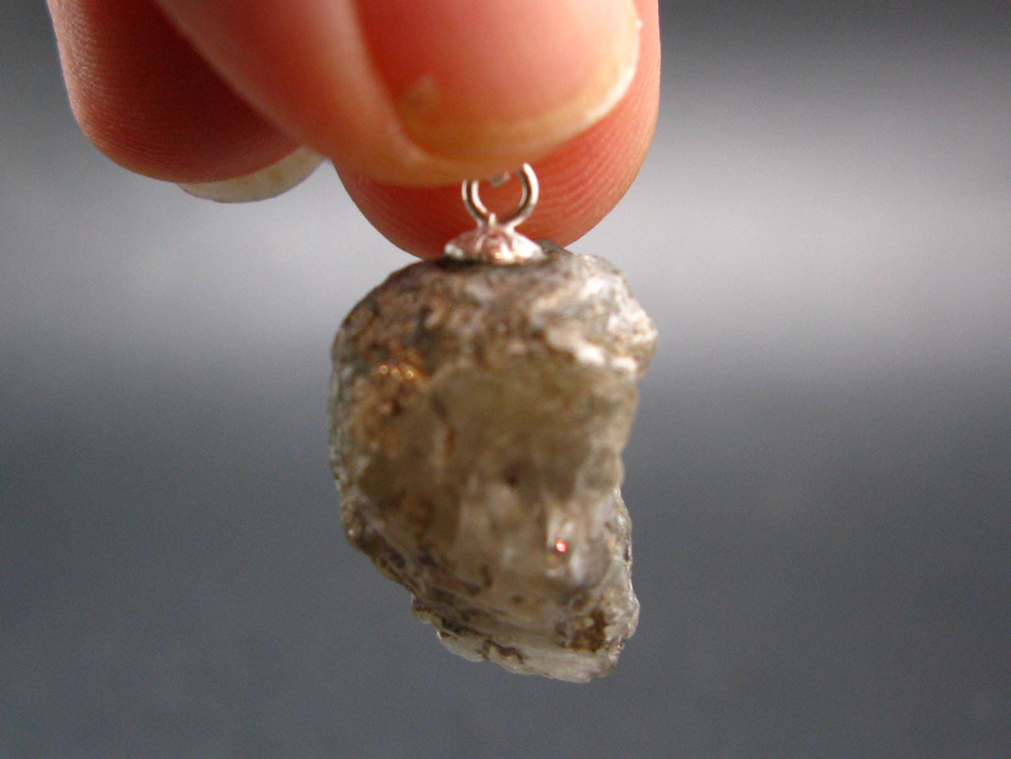 Phenakite Phenacite Crystal Silver Pendant From Brazil - 1.0" - 4.57 Grams