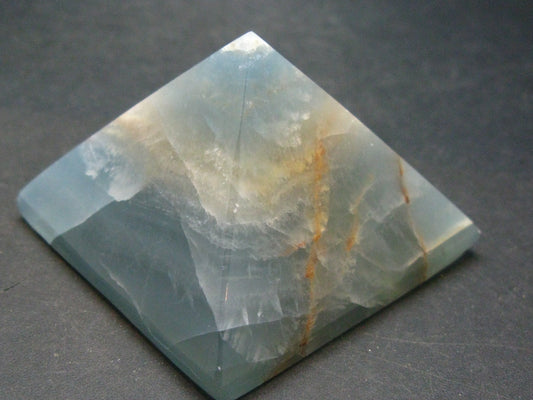 Lemurian Aquatine Blue Calcite Pyramid - 2.3" - 151.84 Grams