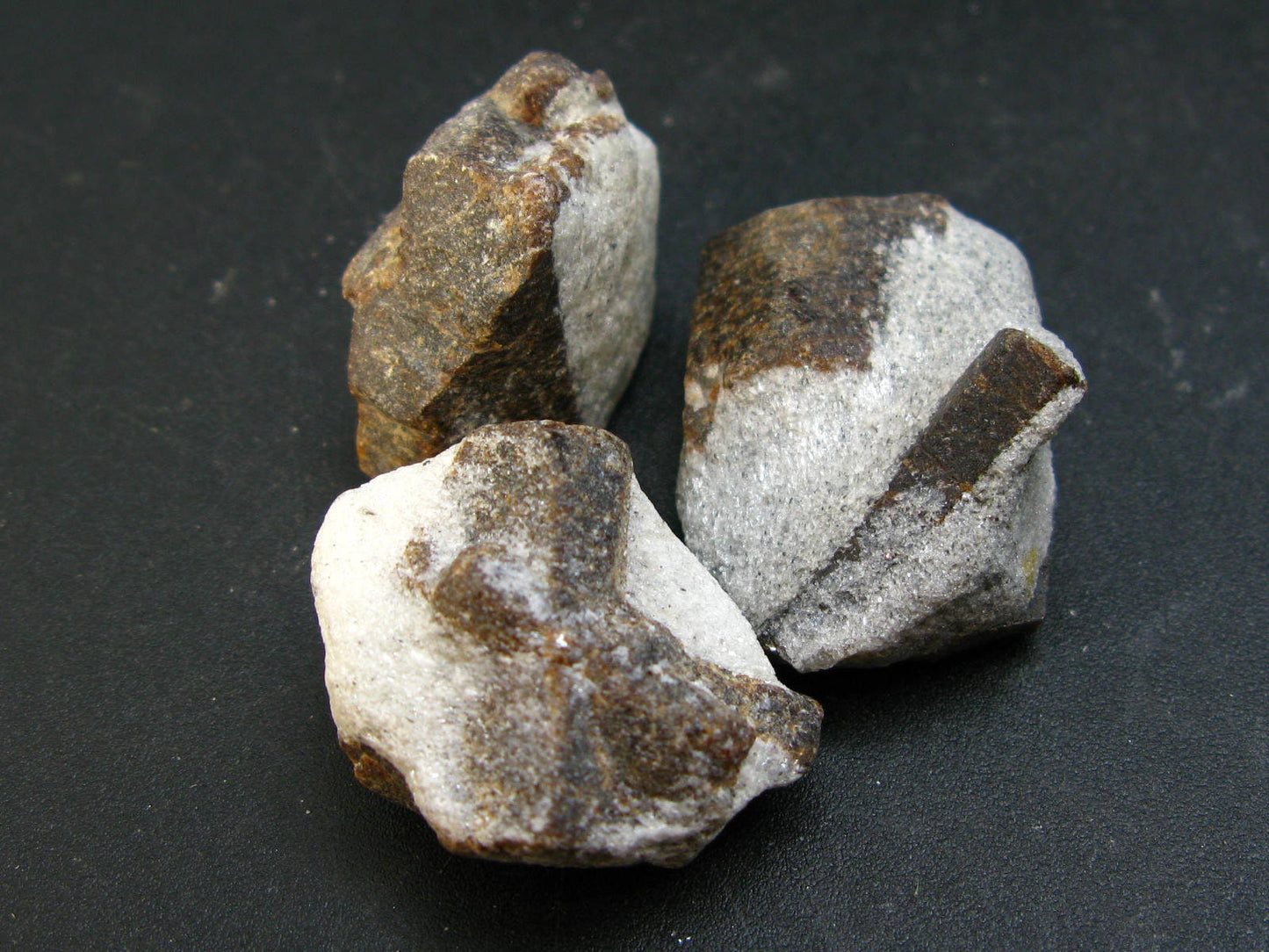 Fairy Cross!! Lot of 3 Dark Chocolate Staurolite Crystals from Russia