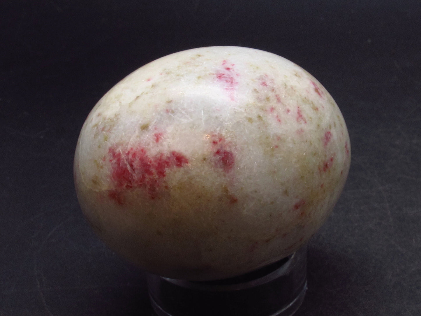 Large Cinnabar in Quartz Egg from Peru - 121.5 Grams - 2.1"