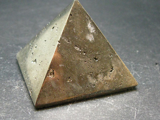 Pyrite Crystallized Pyramid From Peru - 1.9" - 175.56 Grams