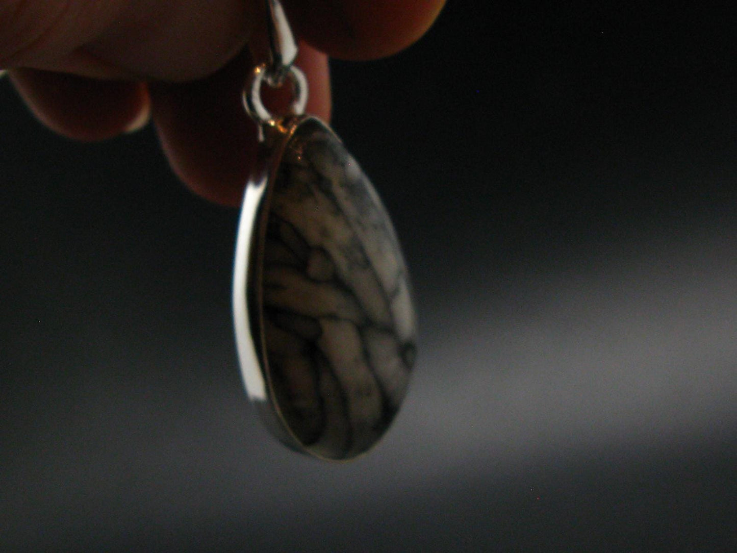 Pinolite Silver Plated Pendant from Austria - 1.5" - 5.25 Grams