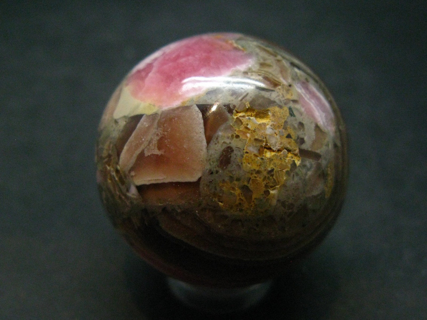 Rhodochrosite Sphere Ball from Argentina - 1.3" - 63.3 Grams