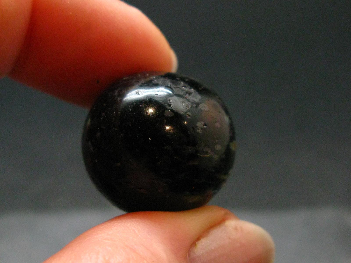 Nuumite Nuummite Sphere Ball From Greenland - 0.8" - 13.55 Grams