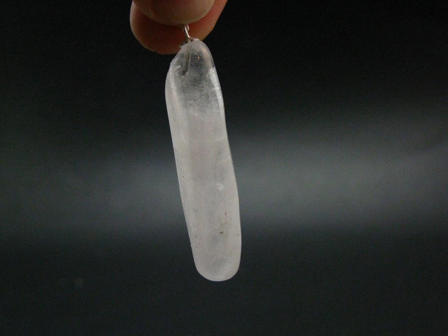 Nice Terminated Danburite Crystal Silver Pendant from Mexico - 2.0" - 7.65 Grams
