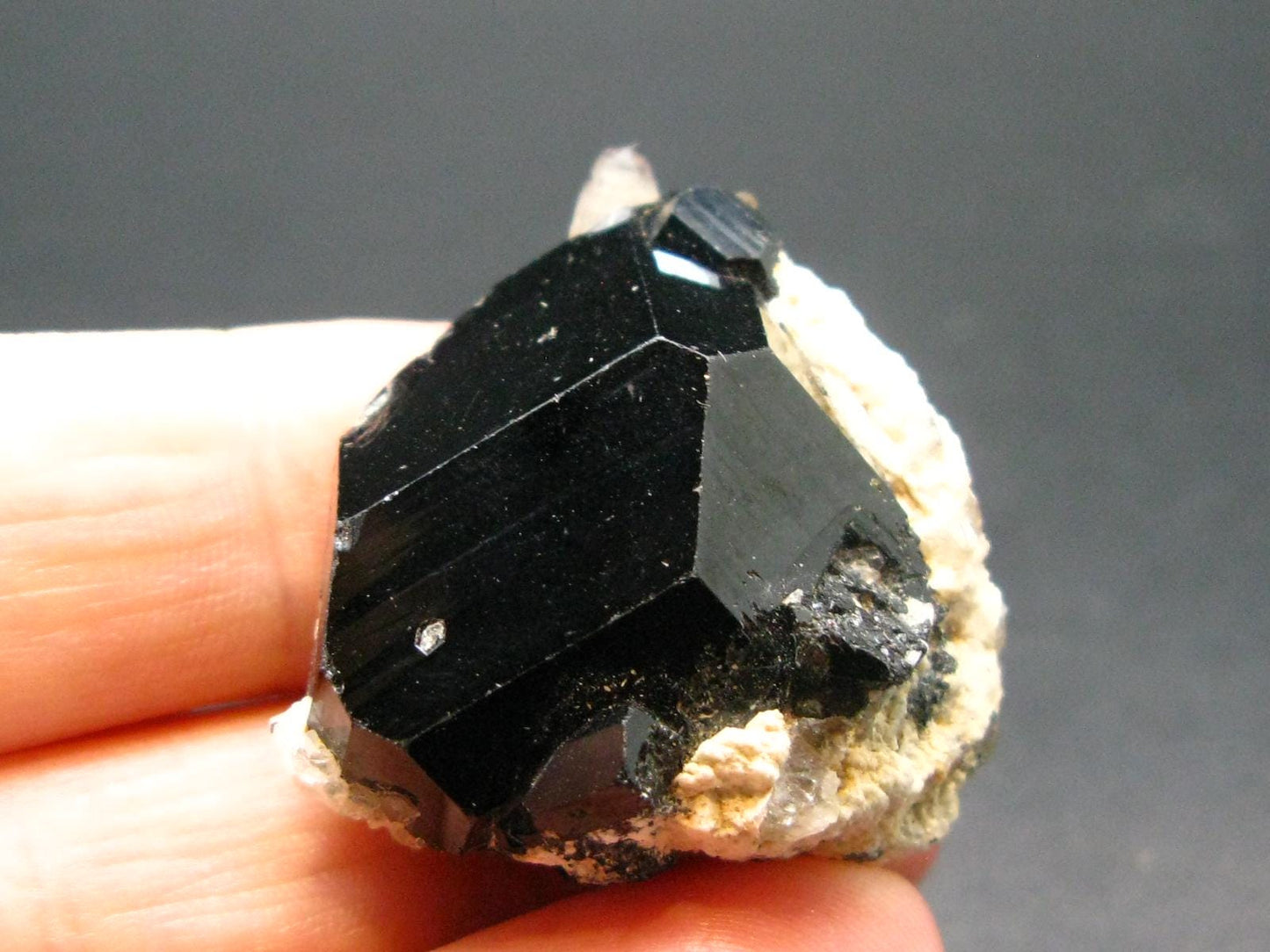 Fine Black Tourmaline Schorl Crystal From Namibia - 1.2"