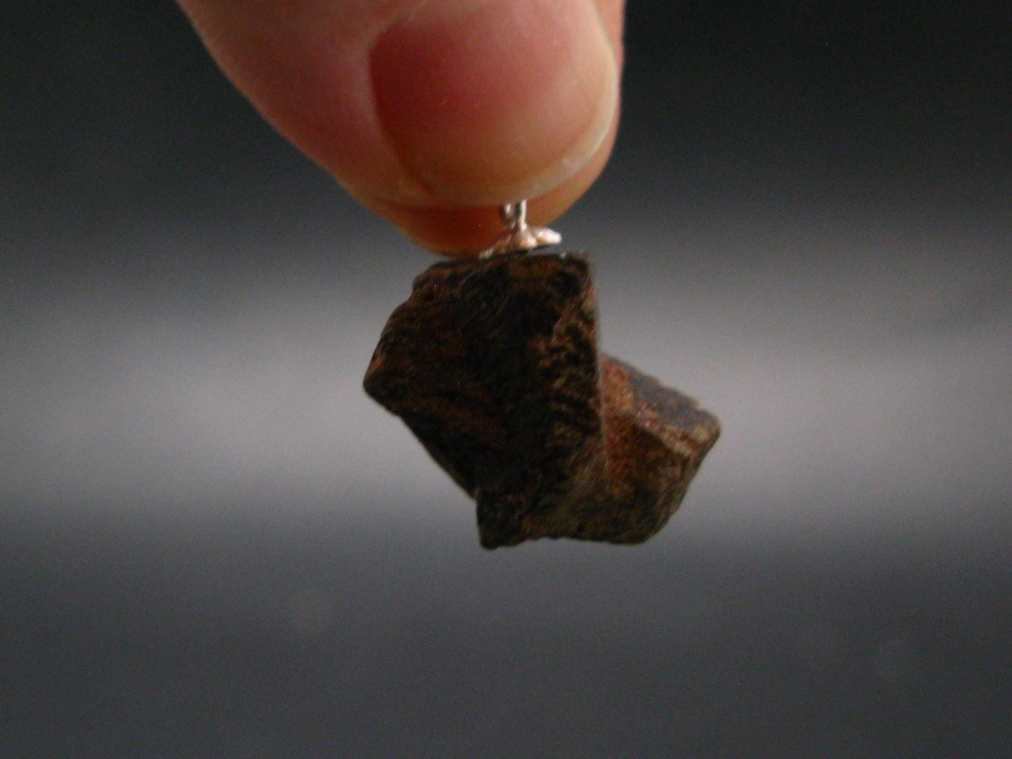 Fairy Cross!! Natural Staurolite Sharp Brown Twin Crystals Silver Pendant From Russia - 0.9" - 3.60 Grams