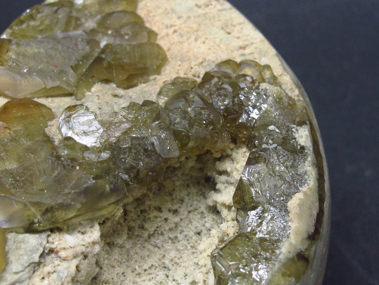 Rare Demantoid Garnet cluster Egg from Madagascar - 2.4"