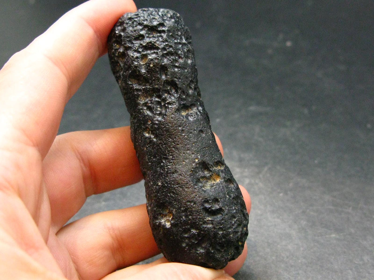 Rare Large Black Tibetan Tektite Raw Piece from Tibet - 2.8" - 47.95 Grams
