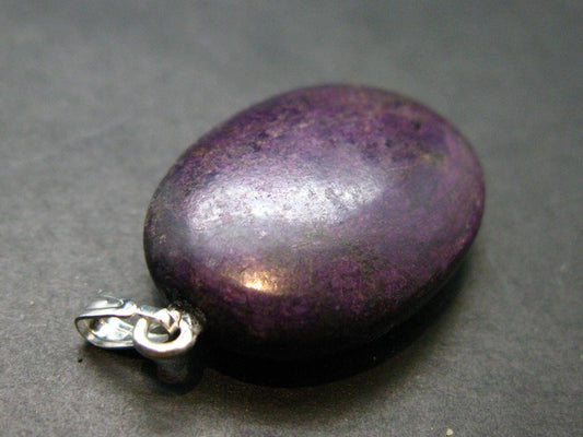 Purple Purpurite Silver Pendant From Namibia - 1.4"