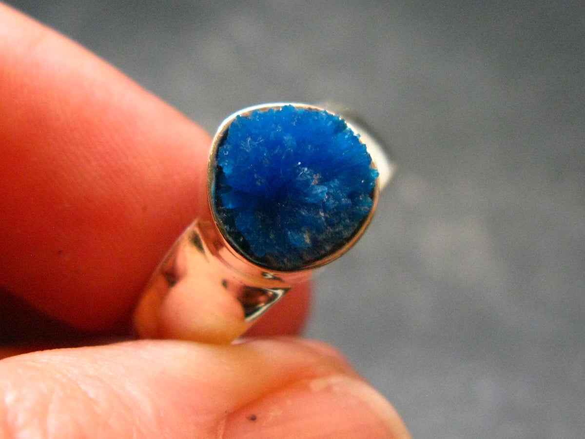 Cavansite Ring From India - 4.60 Grams - Size 7.5