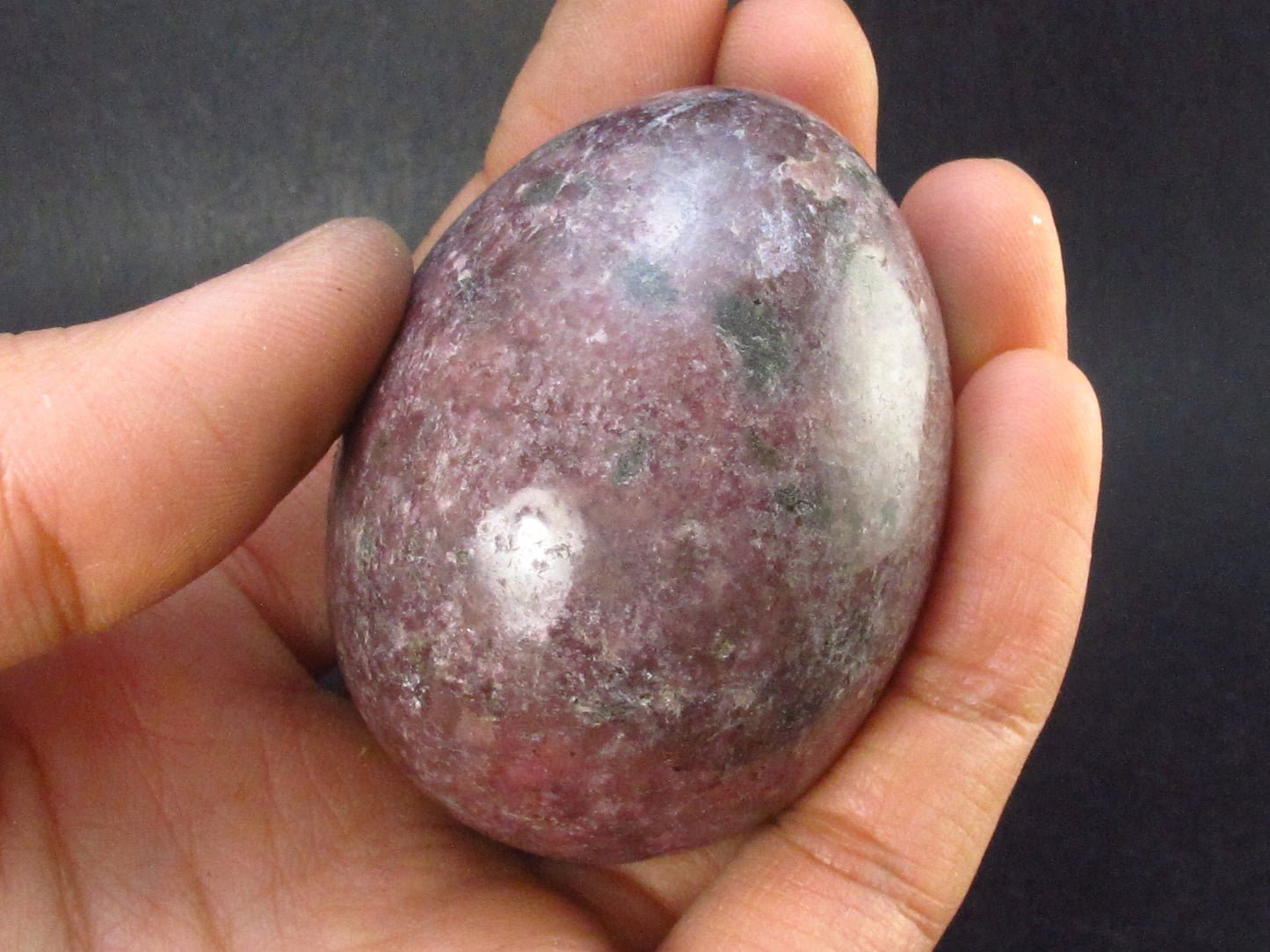 Large Rhodonite Egg From Canada - 152 Grams - 2.1"