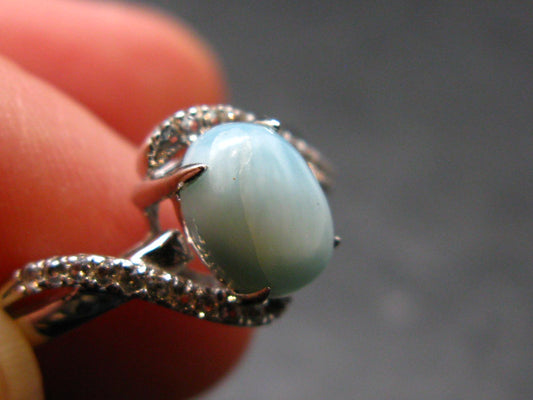 Larimar AAA Quality Sterling Silver Ring - Size 9.25 - 2.70 Grams