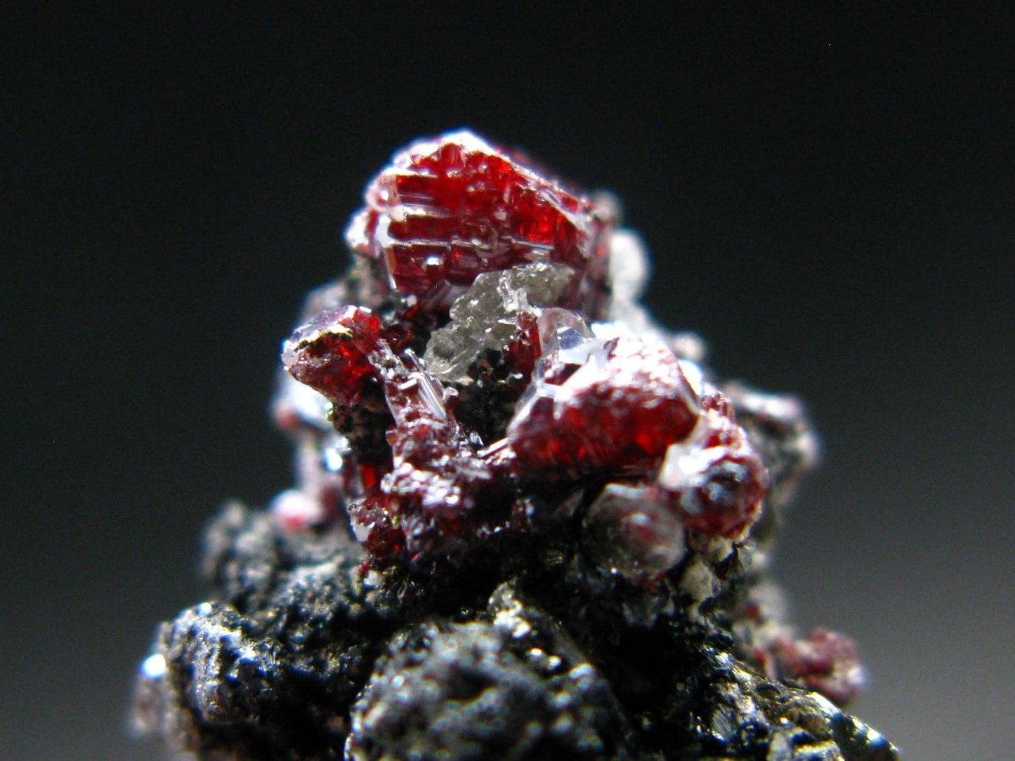 Rare Gem Proustite Cluster From Morocco - 0.7" - 2.20 Grams