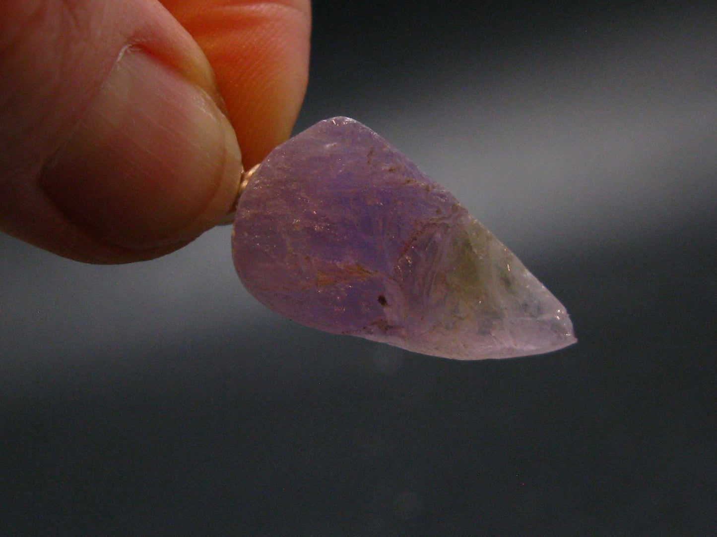 Stunning Natural Gem Ametrine Crystal Silver Pendant From Bolivia - 1.3" - 4.57 Grams