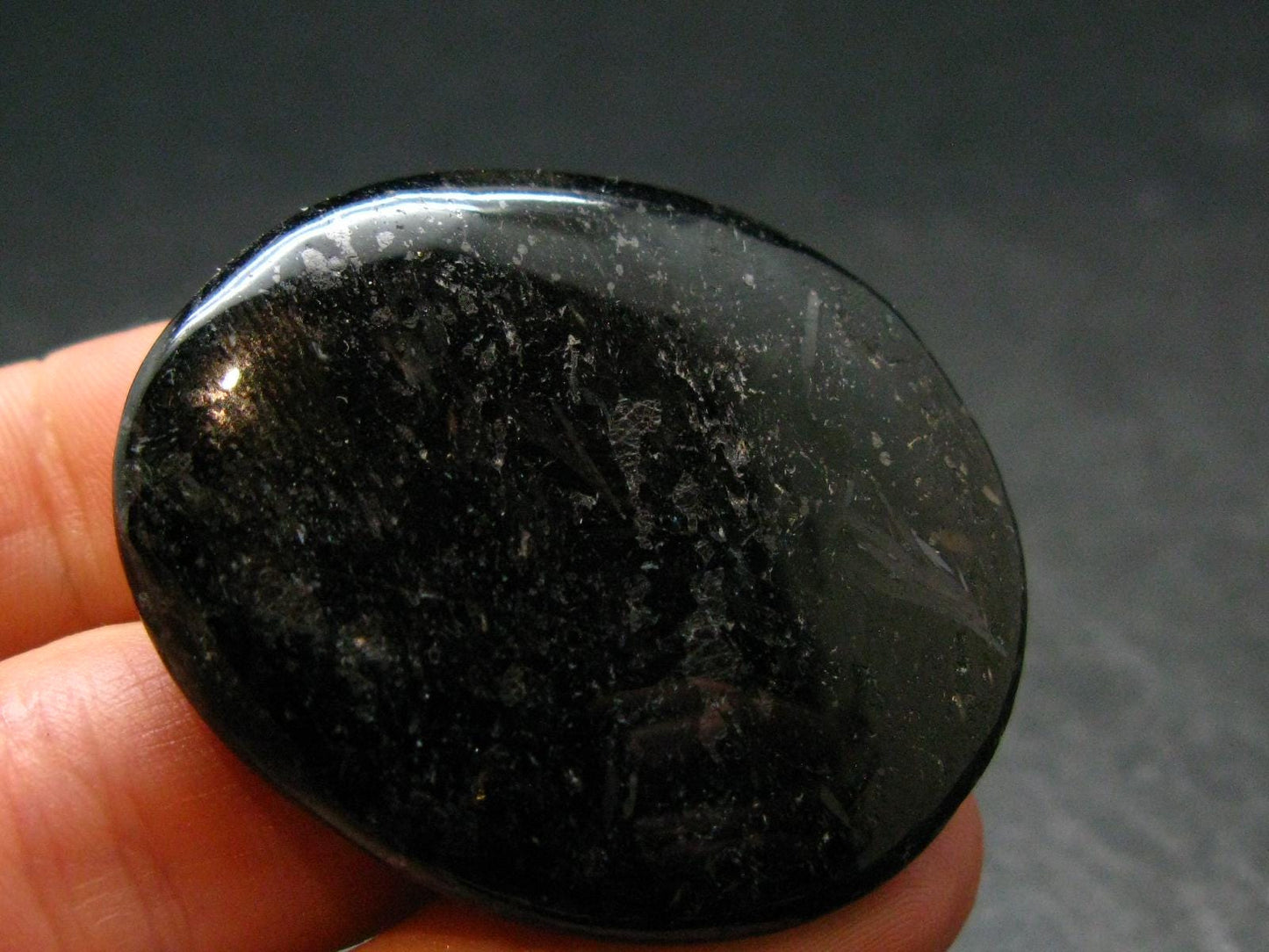 Rare Nuumite Nuummite Tumbled Stone From Greenland - 19.35 Grams - 1.6"
