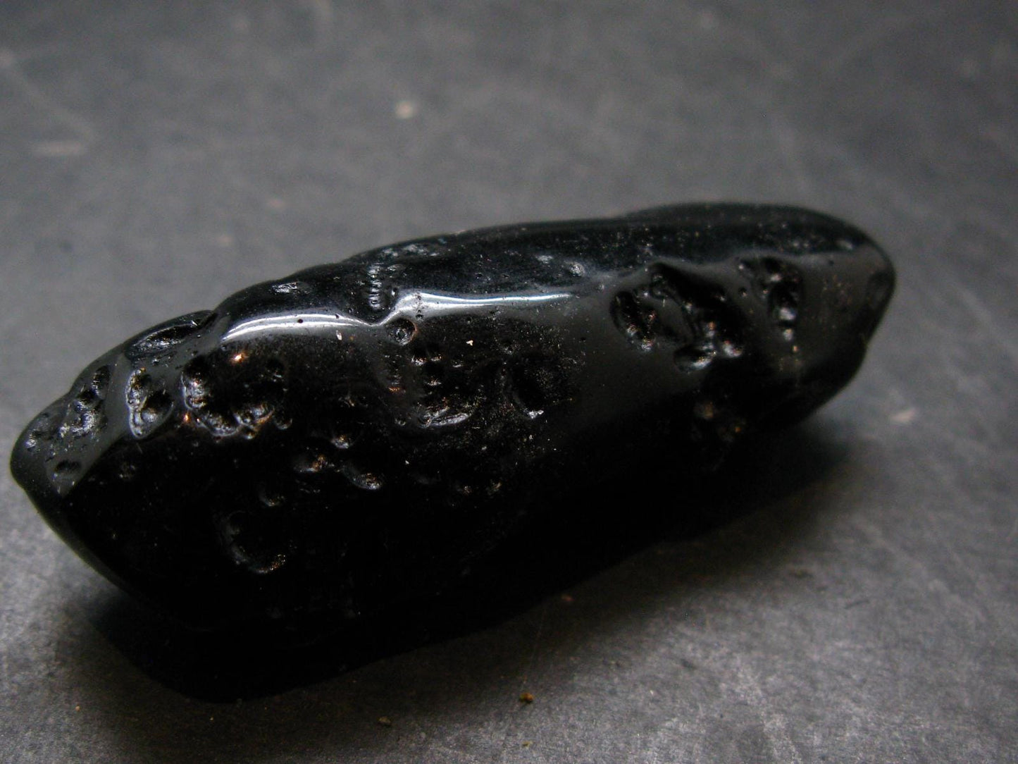 Rare Large Black Tibetan Tektite Tumbled Stone from Tibet - 2.0" - 24.39 Grams