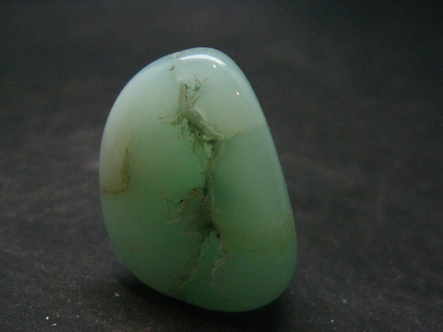 Rich Green Chrysoprase Polished Tumbled Stone From Australia - 1.1"