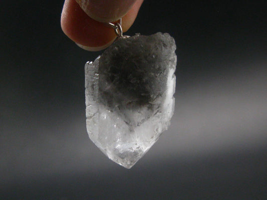 Nice Terminated Tibetan Black Quartz Pendant from Tibet - 1.3" - 11.0 Grams