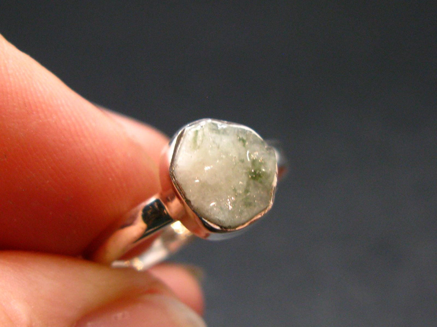 9.65 Carat Phenakite Phenacite Sterling Silver Size 8 Ring from Brazil