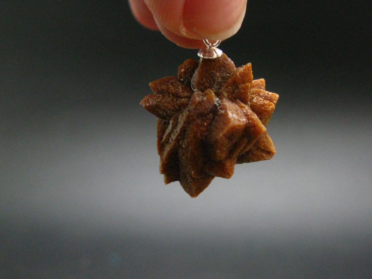 Rare Glendonite Crystal Silver Pendant from Russia - 1.1" - 6.67 Grams