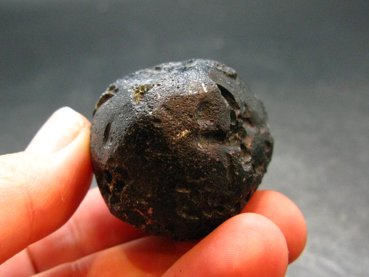 Rare Large Black Tibetan Tektite Raw Piece from Tibet - 1.3" - 40.30 Grams