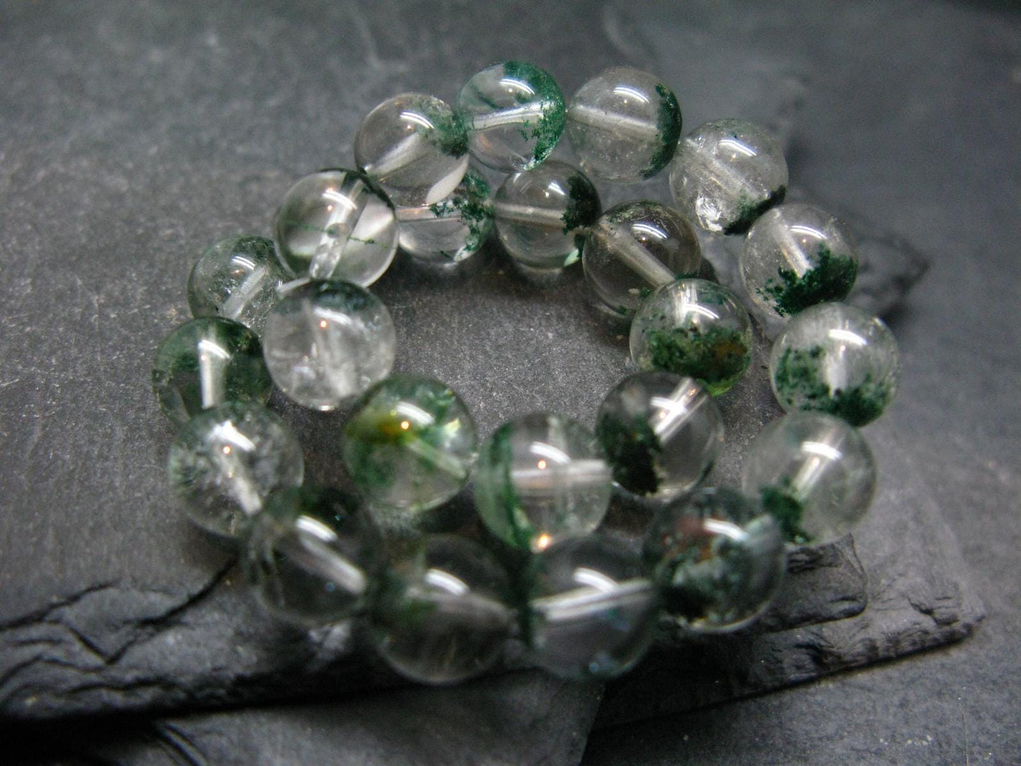 Phantom Quartz Genuine Bracelet ~ 7 Inches ~ 8mm Round Beads
