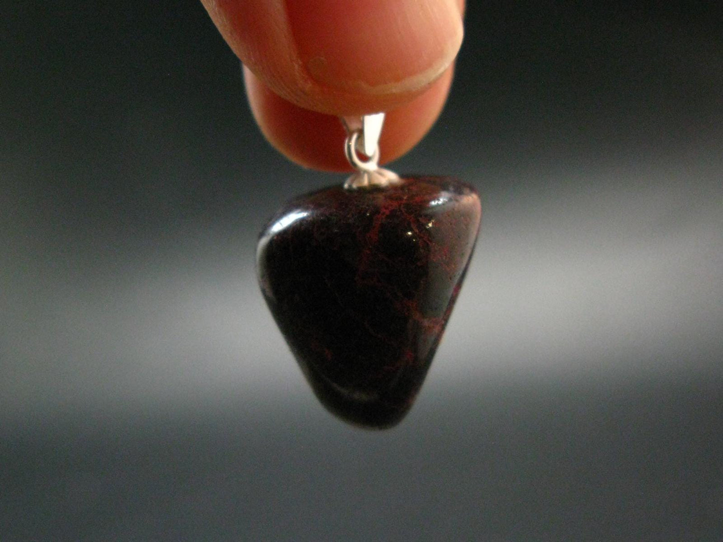Red Cinnabar Cinabar Tumbled Pendant From Spain - 6.55 Grams - 1.0"