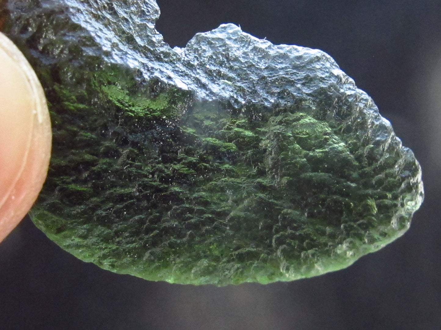 Rare Moldavite Tektite Raw Piece From Czech Republic - 1.3" - 6.7 Grams