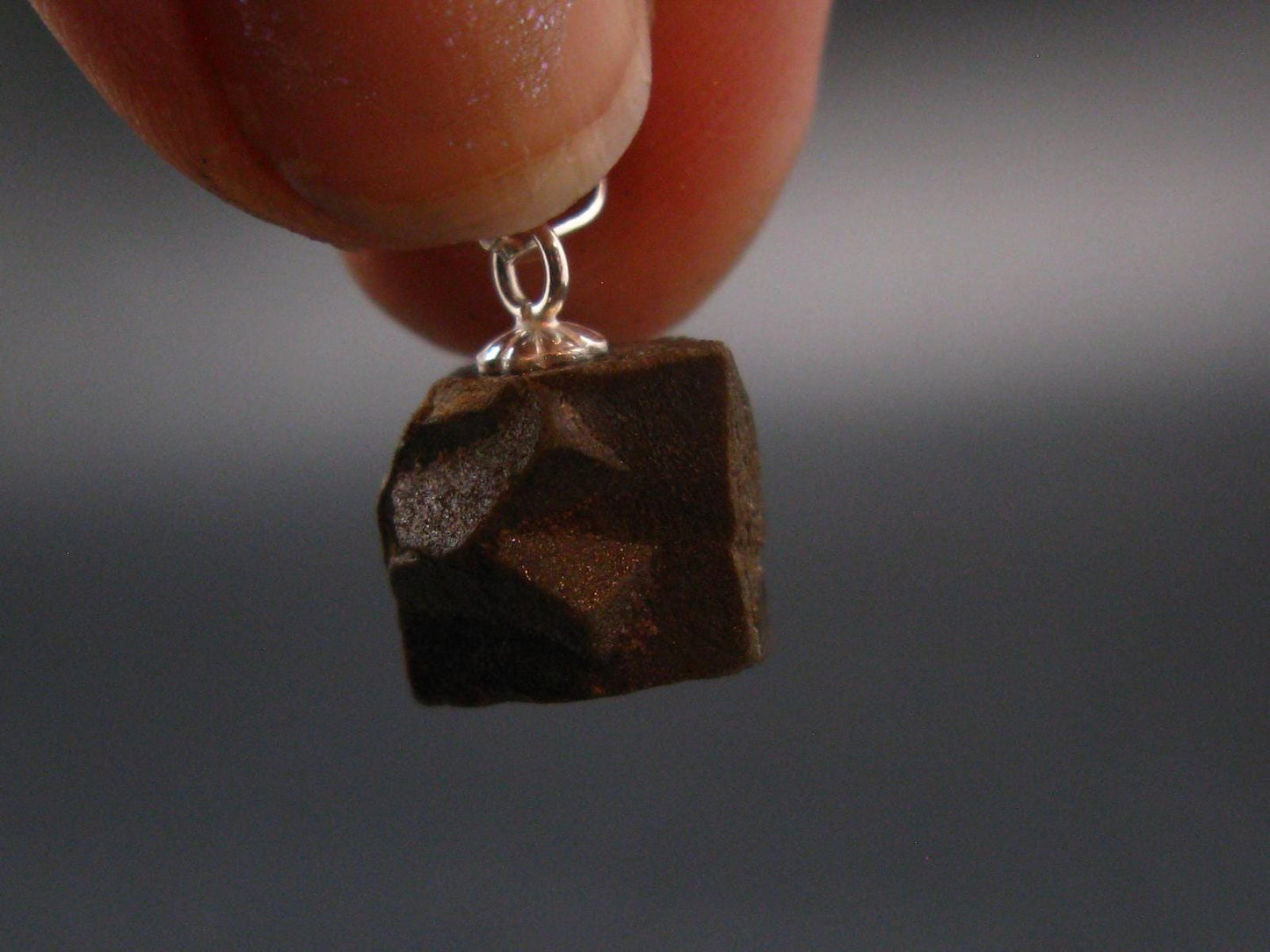 Staurolite Silver Pendant From USA - 0.7" - 2.1 Grams
