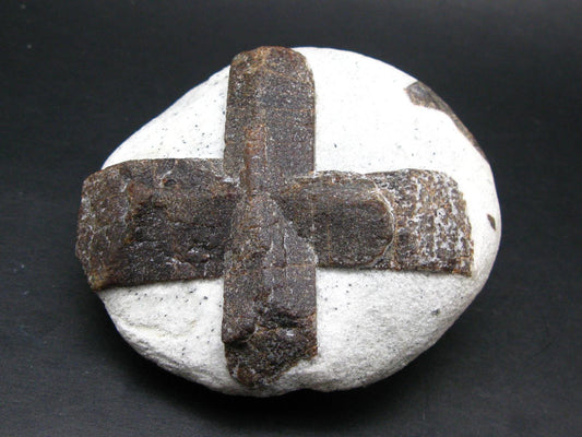 A Perfect Staurolite Crystal on Matrix from Russia - 3.6" - 431 Grams