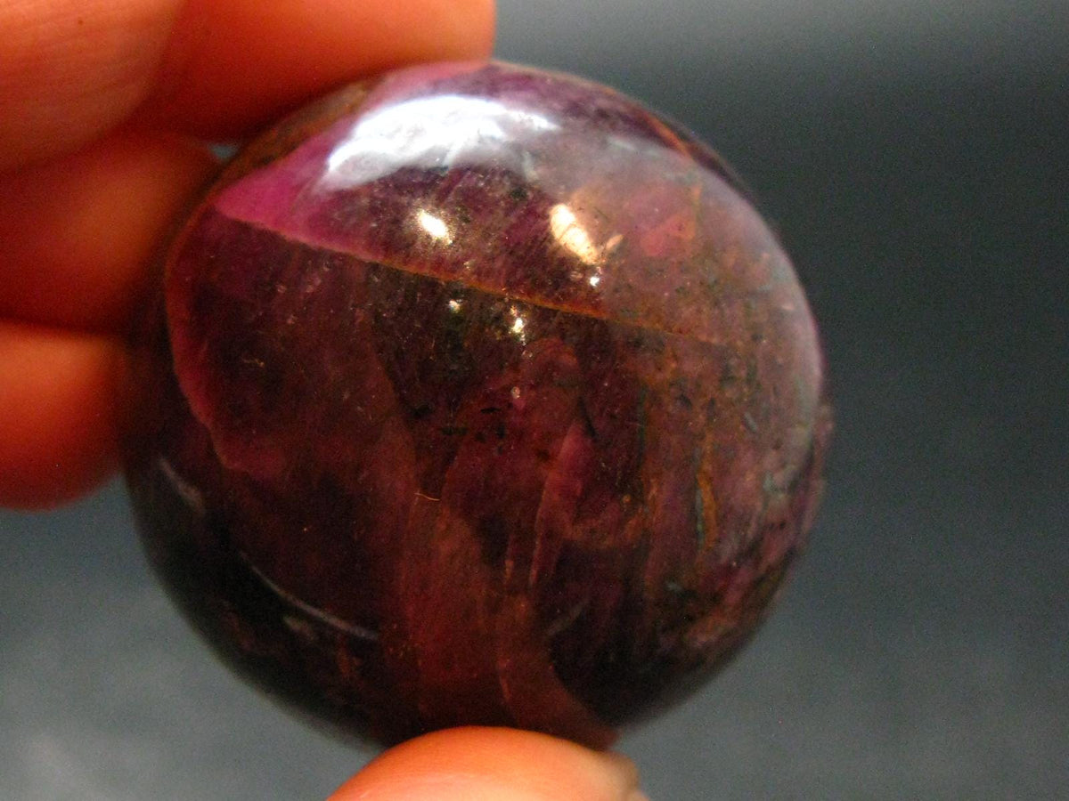 Genuine Ruby Corundum Sphere from India - 1.5" - 106.66 Grams