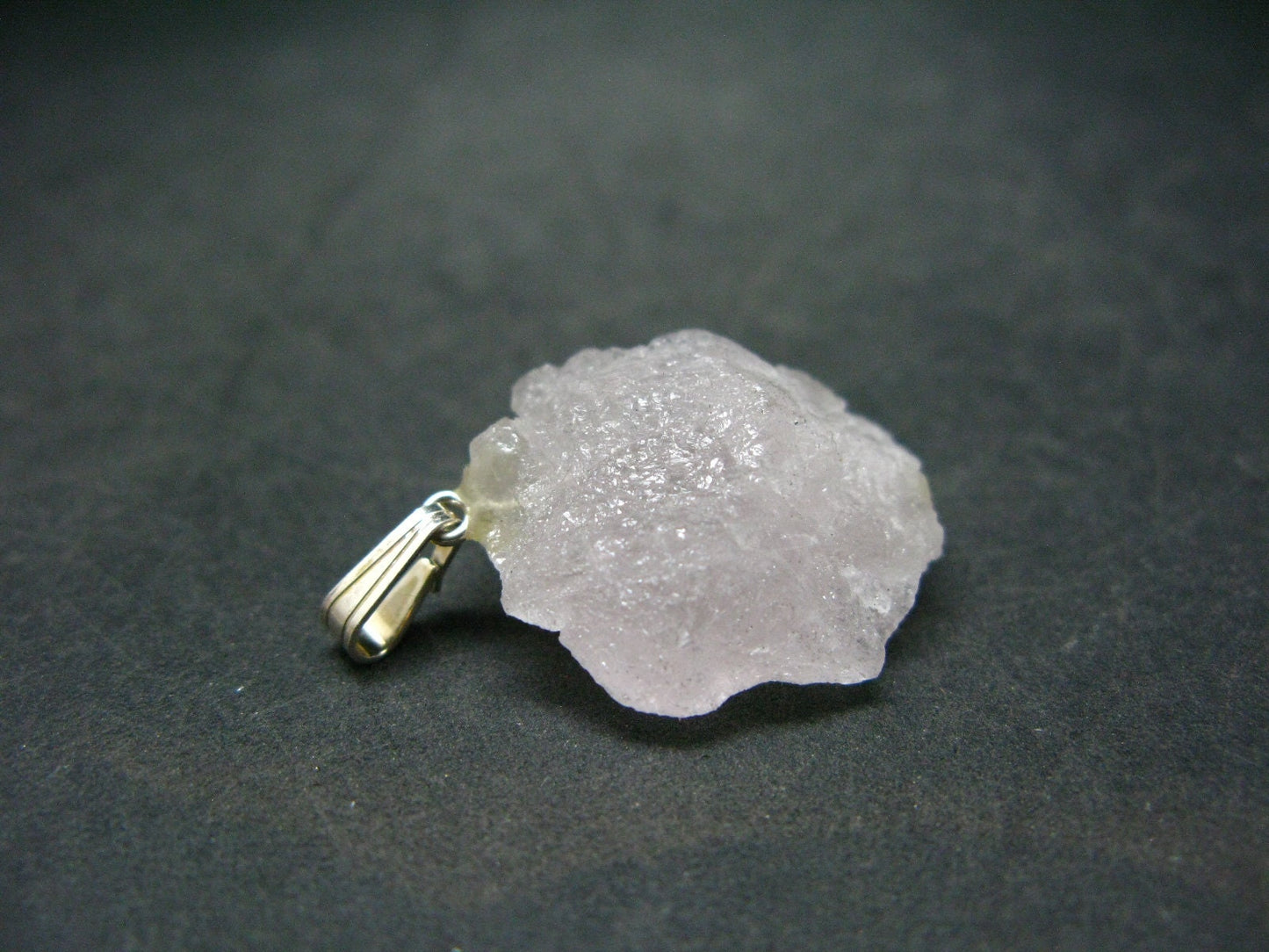 Very Nice Pink Morganite Silver Pendant From Brazil - 1.2" - 4.2 Grams