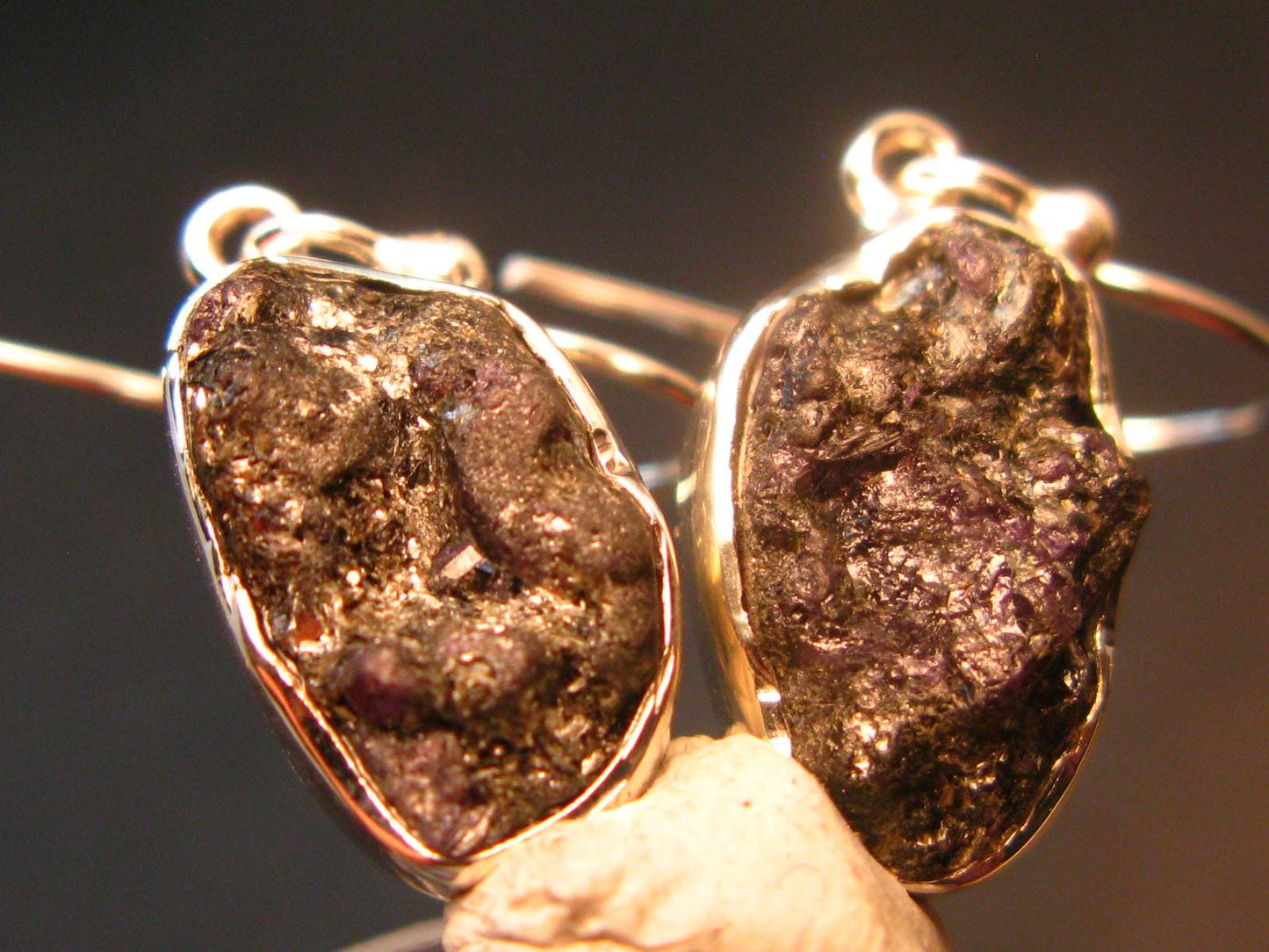 Alexandrite Sterling Silver Earrings from Brazil - 1.2" - 3.64 Grams