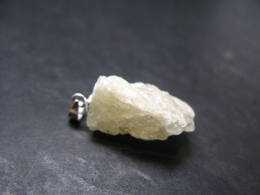 Amblygonite Silver Pendant from Brazil - 1.0" - 3.92 Grams