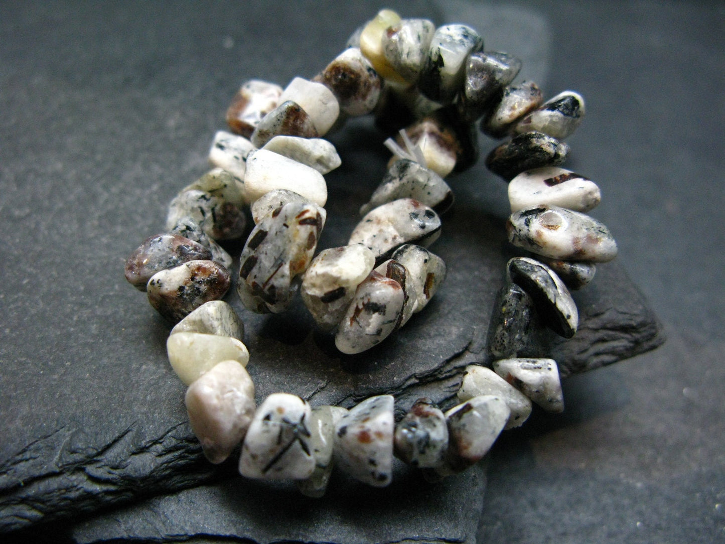 Astrophylite Astrophyllite Genuine Bracelet ~ 7 Inches ~ 8mm Tumbled Beads