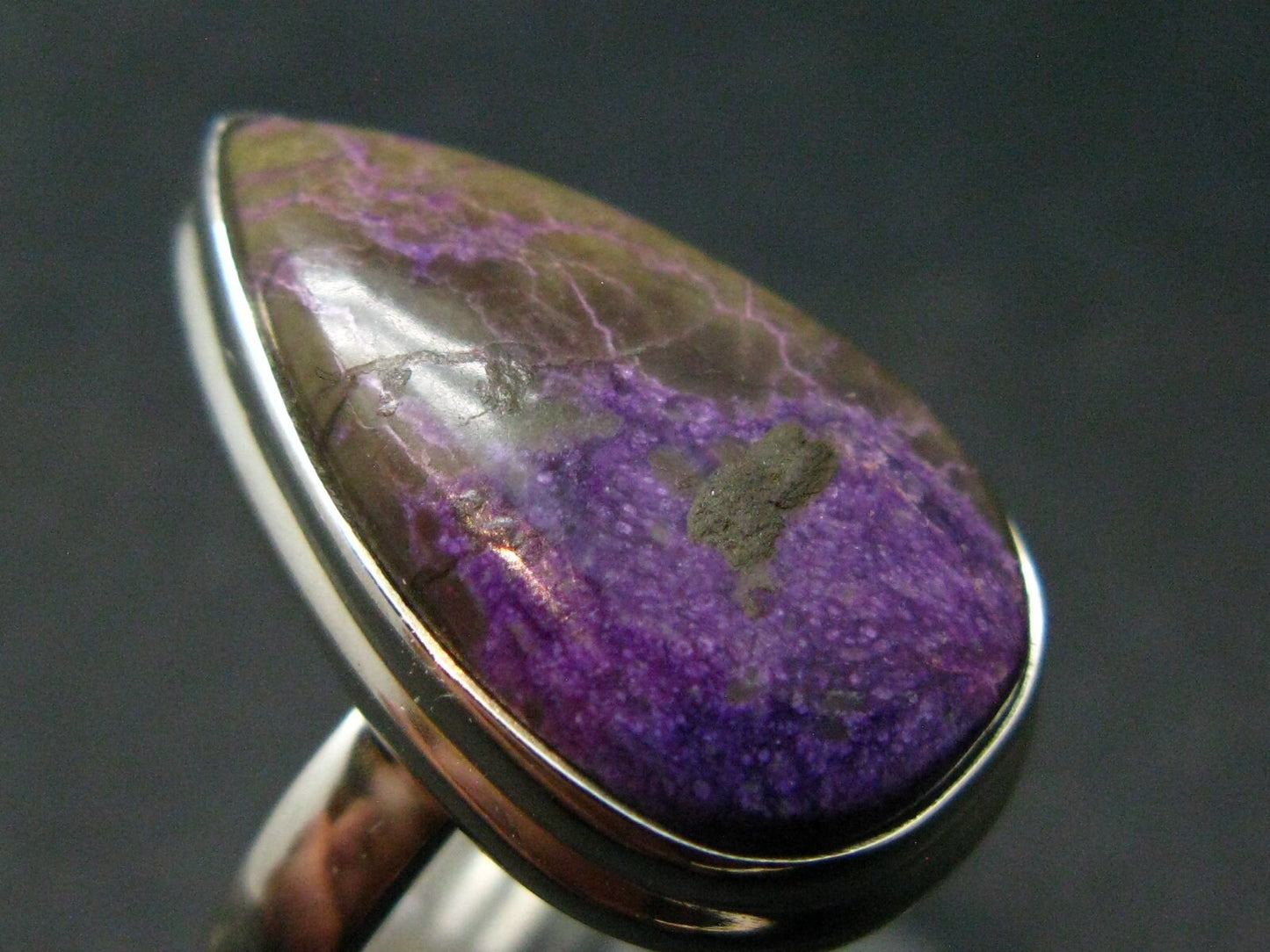 Rare Stichtite Silver Ring from Australia - Size 9.5 - 6.69 Grams