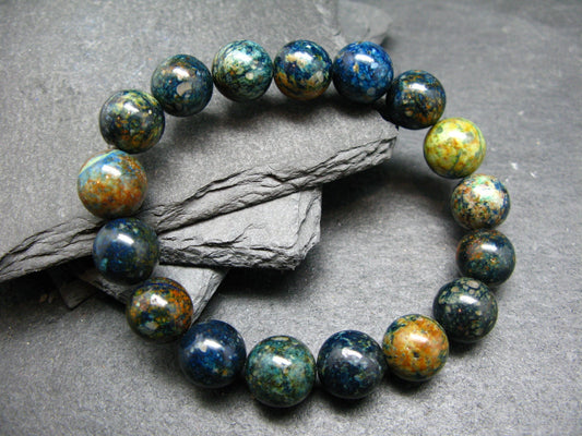 Azurite Genuine Bracelet ~ 7 Inches ~ 12mm Round Beads
