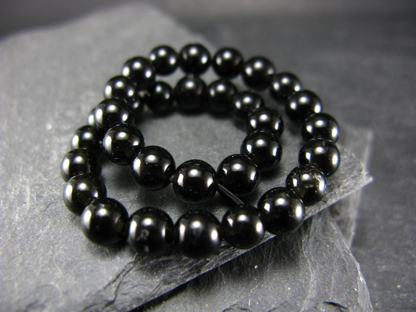Tibetan Tektite Genuine Bracelet ~ 7 Inches ~ 6mm Round Beads