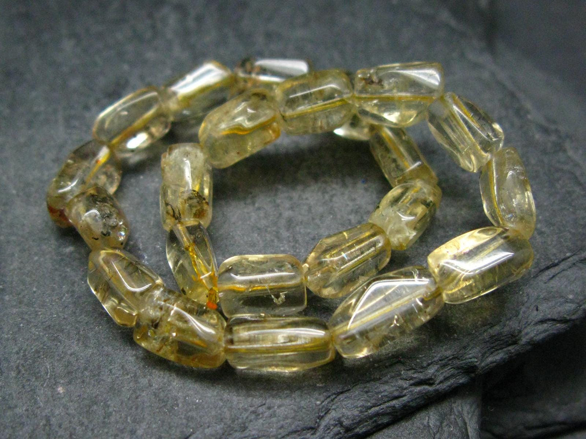 Gem Golden Scapolite Genuine Bracelet ~ 7 Inches ~ 8mm Tumbled Beads