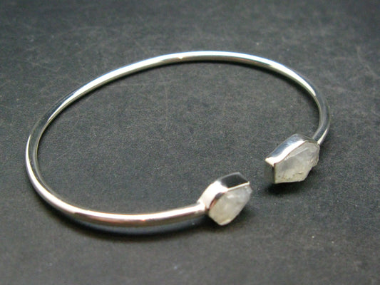 Natural Moonstone Bracelet 925 Sterling Silver - Adjustable
